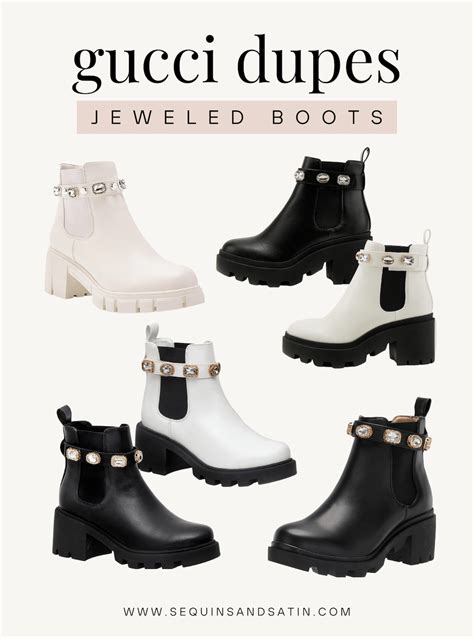 gucci trip leather chelsea boots dupe|jeweled Gucci boot dupes.